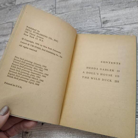 3 Plays by Isben (Hedda Gabler / A Dolls' House / The Wild Duck) - Dell 1968 PB - Picture 10 of 14